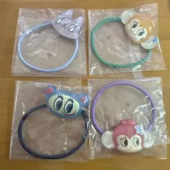 キャラクター付きヘアゴム 4個セット