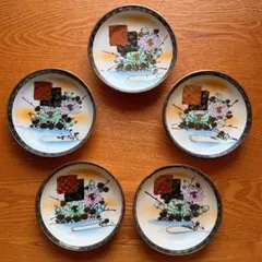 【極美品】幕末〜明治 九谷焼 庄三風 菊牡丹金彩 深皿 小鉢 5客揃い 時代骨董 極美品】幕末〜明治 九谷焼 庄三風 菊牡丹金彩 深皿 小鉢 5客揃い 時代