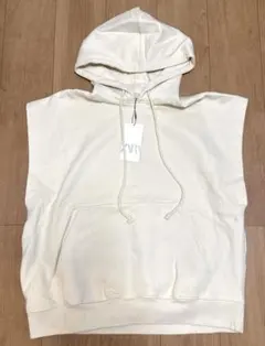 【新品】ZARAザラ＊オーバーサイズ＊パーカーベスト＊M