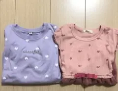 女の子　長袖Tシャツセット　110cm