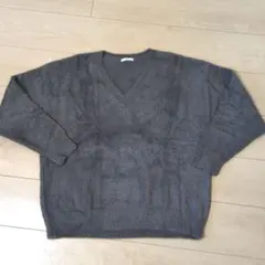 ITEMS グレー Vネック セーター フリーサイズ