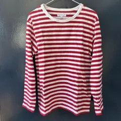 ろい様☆agnès b. 赤白ボーダー長袖Tシャツ T3