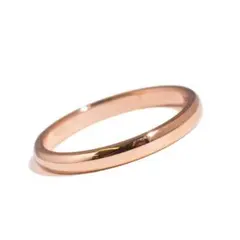 シンプル 甲丸リング ステンレス ピンキーリング 幅2mm 指輪 男女兼用