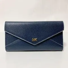 MICHAEL KORS マイケルコース 長財布 三つ折り ネイビー 中古