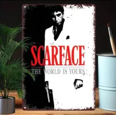 【輸入品】ブリキ看板/1983年アメリカ映画『スカーフェイス』ポスター看板A4版