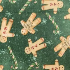 クリスマス 生地 ジンジャーブレッド 緑 USAコットン カントリー