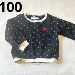 ❤綿100%❤ トレーナー 裏毛 女の子 バースデイ 黒 ブラック 可愛い