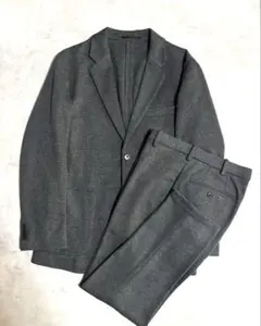 【美品✨】UNIQLO スーツ セットアップ 伸縮 ストレッチ チェック グレー