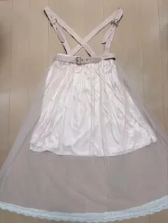 Ank Rouge アンクルージュ クロスサスペンダー チュールスカート