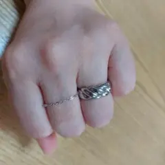 ステンレス ツイストデザイン リング