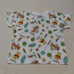 くまのプーさん 総柄 半袖Tシャツ 90cm
