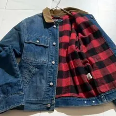 90's オールド RALPH LAUREN トラッカー デニムジャケット　赤