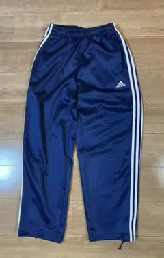 90s old adidas トラックパンツ ジャージ 青×ブルー L 国旗タグ