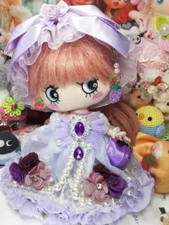 イルメールハンドメイドハッピードールイーマリーお姫様コーデパープルのサムネイル