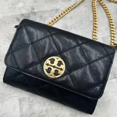 ✨美品✨トリーバーチ　ショルダーバッグ ウォレット　2way レザー　ブラック