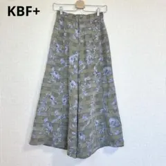 【KBF+】ワイドパンツ 綺麗め カジュアル 花柄 チェック フリーサイズ
