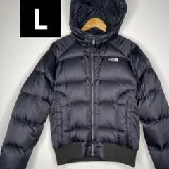 THE NORTH FACE フード付きダウンジャケット ブラック　レディースL