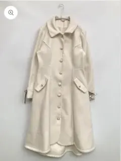 axes femme アクシーズファム ロングコート ホワイト リボン Lのサムネイル