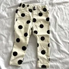 90サイズ ブリーズ  breeze ドット柄 アイボリー ズボン