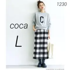 1230 美品 coca コカ ブロックチェック スカート