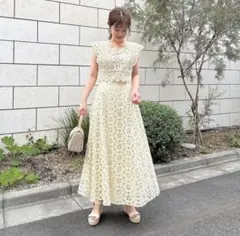 Mサイズ！　ノエラ コットンレースマキシワンピ　中村麗乃ちゃん着用