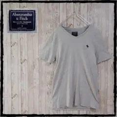 Abercrombie&Fitch アバクロ Vネック Tシャツ S グレー