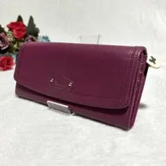 Kanana project 長財布 ボルドー チャーム フラップ