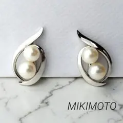 MIKIMOTO　ミキモト　あこや真珠　パールイヤリング　2粒　MS刻印