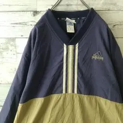 希少デザイン・サイズ☆アディダス 刺繍 センターライン プルオーバー ジャケット