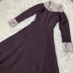 MERCURYDUO マーキュリーデゥオ　シャツレイヤードフレアニットワンピース