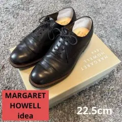 本革 マーガレットハウエル idea ストレートチップ レースアップシューズ 黒 マーガレット・ハウエル アイデア MARGARET HOWELL idea