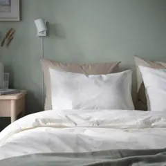 未使用 IKEA ドヴァーラ 枕カバー ホワイト 50x60cm 2枚入り