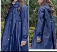 キャサリンコテージ ネイビー レインコート 収納バッグ付き