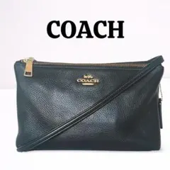 定番 コーチ COACH ショルダーバッグ クロスボディー レザー 黒 斜め掛け