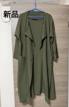 新品 アウター トレンチ 羽織 シャツ トッパー カーキ