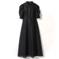 ⭐️極美品⭐️ ルルウィルビーレースフレアーワンピース　ブラック