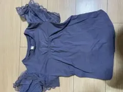 130サイズ ダークパープル Tシャツ レース付きのサムネイル