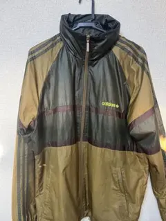 オールドアディダス　adidas ナイロンジャケット オリーブグリーン