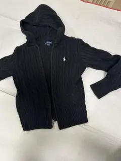 Ralph Lauren ブラック ケーブルニット パーカー
