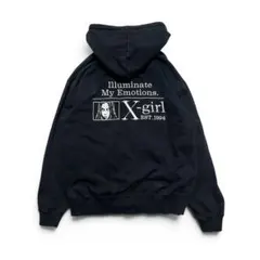 X-girlエックスガール ジップアップパーカー　　ブラック　M