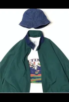 ロンドンフォグ　グリーン　スウィングトップ　L used