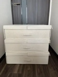 送料キャンペーン期間限定価格‼️3個セット　ふたつき 無印良品ポリエステル麻