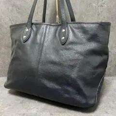 ジェイプレス　トートバッグ　牛革　本革 ネイビー　大容量