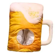 ビールジョッキ型クッション被り物