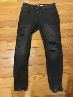 ダメージスキニー デニム