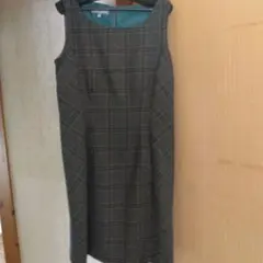 ローラアシュレイ　チェック柄 ノースリーブワンピース UK12