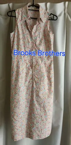 大変美品　BROOKS BROTHERS コットンシャツワンピース　小花柄