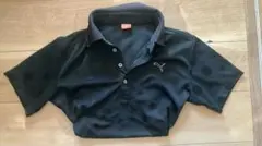 Puma ドット柄 ブラックポロシャツ