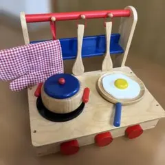 SANTOYS クッキングレンジセット　木製キッチンセット　おままごとセットのサムネイル