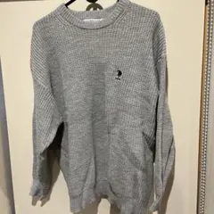 U.S. POLO ASSN. グレー ニットセーター M